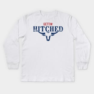 Cowgirl bachelorette - getting hitched Kids Long Sleeve T-Shirt